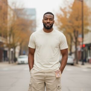 Cream  Stack Cargo Shorts Men's